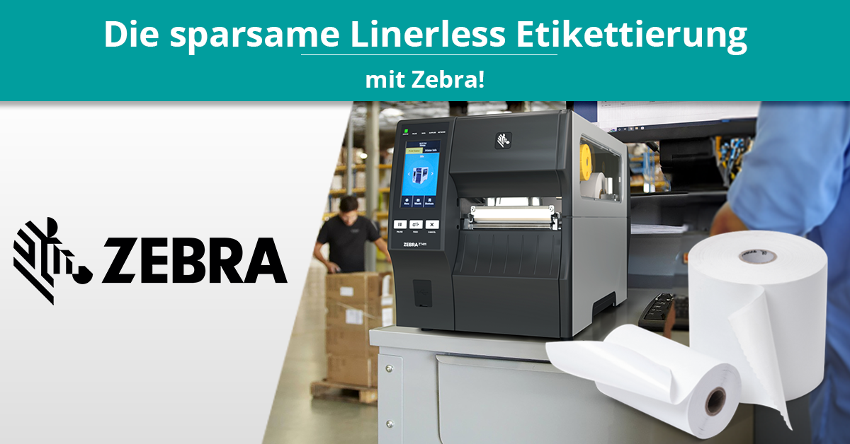 Zebra - Linerless Etikettenlösung - Beitragsbild OPAL